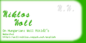 miklos woll business card